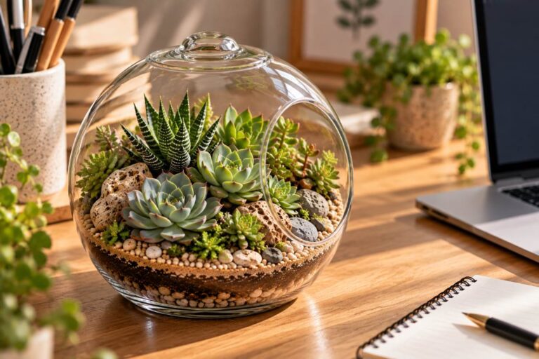 Florarium z sukulentami – dlaczego nie powinno wyglądać jak klasyczny las w słoiku?